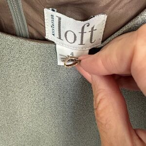 Ann Taylor Loft Dress, Grey, Size 4.